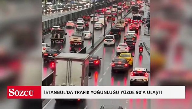 İstanbul'da trafik yoğunluğu yüzde 90'a ulaştı