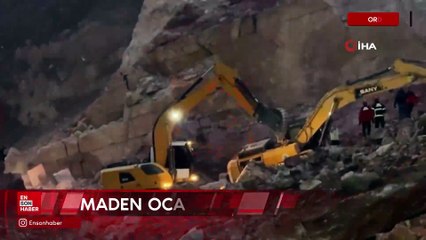 Ordu'da taş ocağında göçük meydana geldi