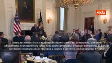 Trump: Disastroso shutdown creato da filibustieri democratici, è il più lungo della storia