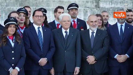 Il Presidente Mattarella visita la mostra 'Ferrovie d'Italia 1861-2025' al Vittoriano Roma