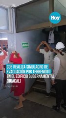 COE realiza simulacro de evacuación por terremoto en el Edificio Gubernamental