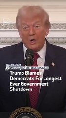 Trump Blames Democrats For Longest Ever Government Shutdown