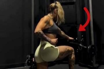 Woman shows her early morning workout and impresses with her toned physique
