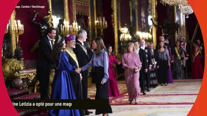 Letizia d’Espagne sort le grand jeu : robe bleu saphir et une tiare de plus de 100 ans