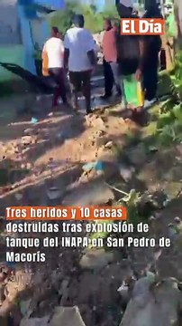 Tres heridos y 10 casas destruidas tras explosión de tanque del INAPA en San Pedro de Macorís