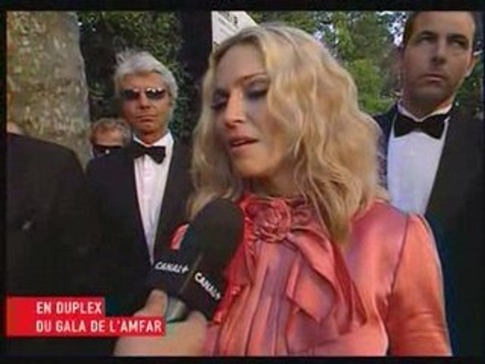Madonna en duplex du Gala de l'amfAR