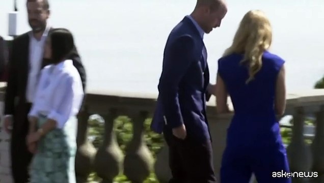 Il principe William alla statua del Cristo Redentore di Rio