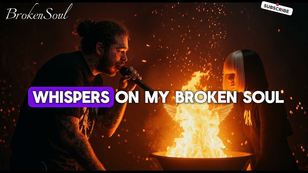 Post Malone Ft. Sia - Whispers In The Fire (Emotional Ai Song Lyrics Video)