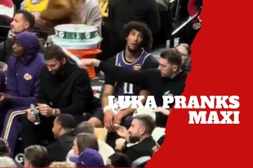 Luka Doncic pulls hilarious prank on Maxi Kleber during Lakers bench moment
