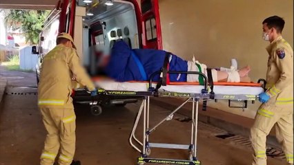 Mulher de 21 anos sofre queda às margens da BR 277