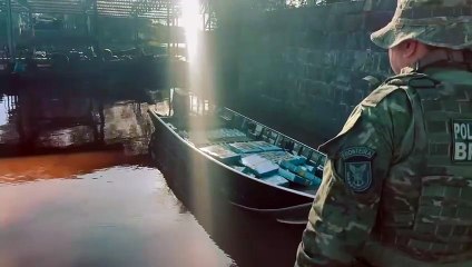 PF e BPFRON apreendem mais de meia tonelada de maconha no Lago de Itaipu (Guaíra/PR 31/10/2025)