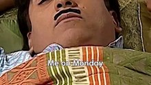 Situation of me during monday!#comedy #funny #relatable #shorts #funnyvideo #cricket #teamindia