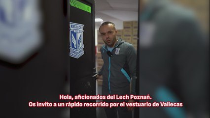 Un trabajador del Poznan alucina con el vestuario del Rayo Vallecano y lo muestra en un vídeo