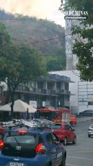 Incêndio atinge vegetação entre os bairros Belvedere e Sion