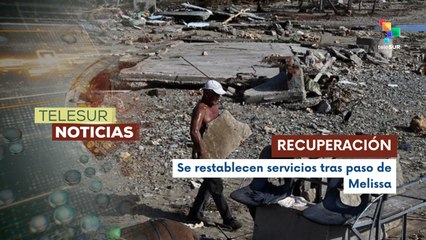 Cubanos continúan con labores de recuperación tras el huracán Melissa