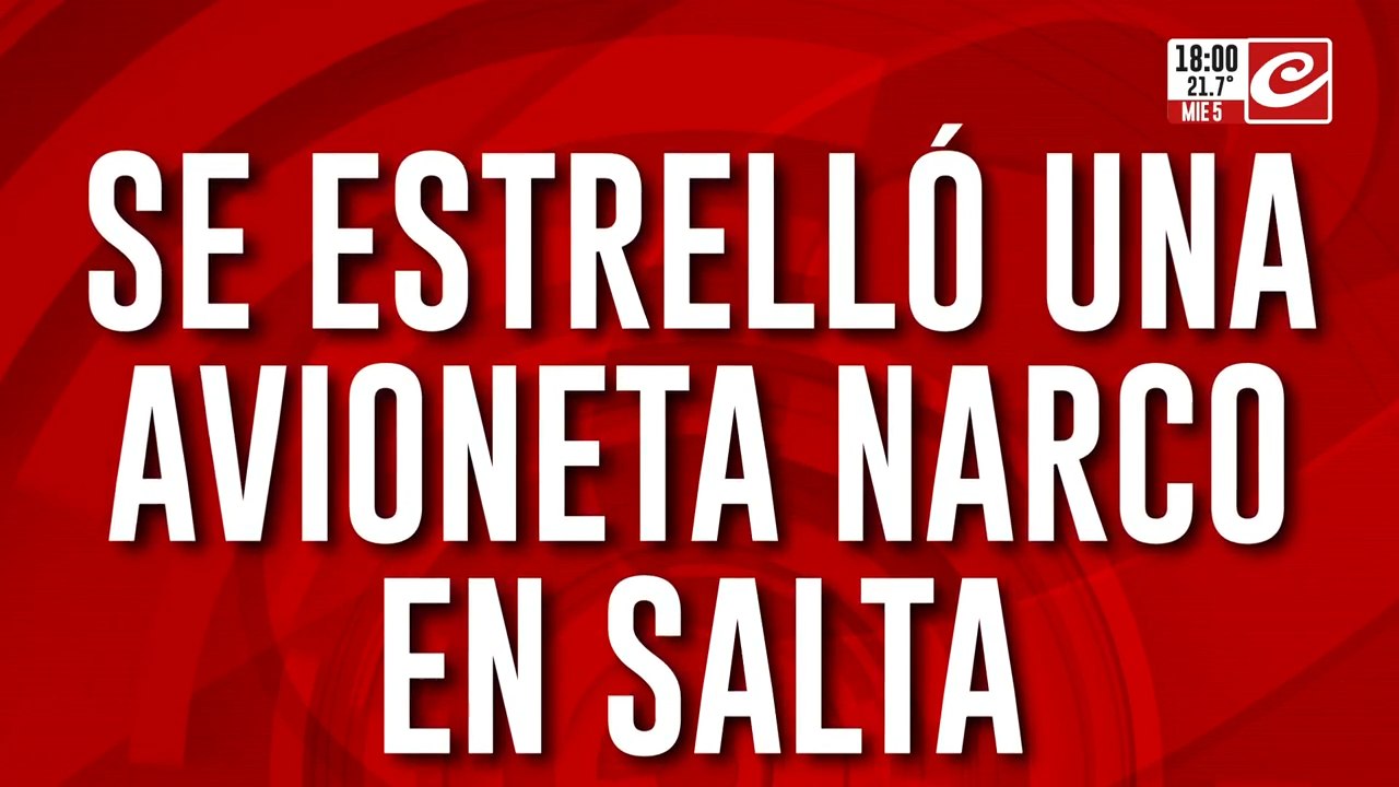 Así se estrelló una avioneta narco en salta: tenía una matrícula boliviana