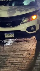 Supuesto policía ebrio choca varios carros y motos en Trujillo