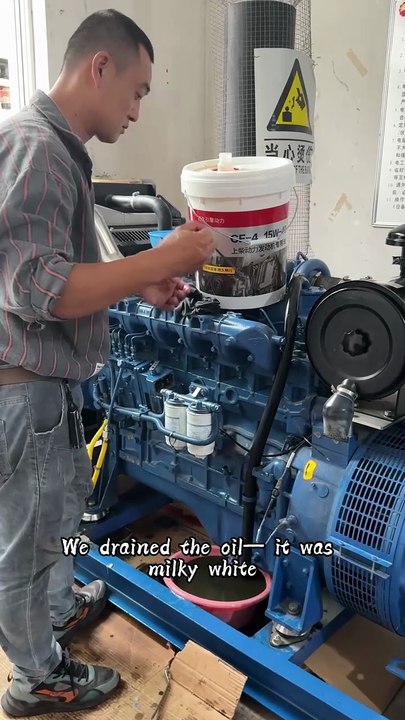 Why Diesel Generator Engine Oil Turns Milky White?
