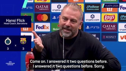 'Come on!' - Flick angered by question on Barcelona's playing style