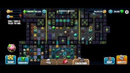 Diggy's Adventure, Echidna's Hideout, Hyperion, Tasks of the Story only.