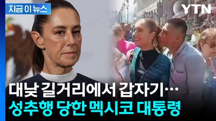 '목덜미에 입맞춤'...멕시코 여성 대통령, 길거리에서 성추행 당해 [지금이뉴스] / YTN