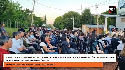 Apóstoles suma un nuevo espacio para el deporte y la educación se inauguró el Polideportivo Santa Mónica