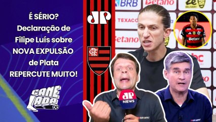 BIZARRO??? "OLHA o que o Filipe Luís FALOU da EXPULSÃO do Plata, cara! ISSO é..." Flamengo DEBATIDO!