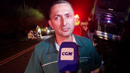 "Me deparei com a caminhonete na minha pista e não pude evitar a colisão", diz motorista do ônibus de acadêmicos