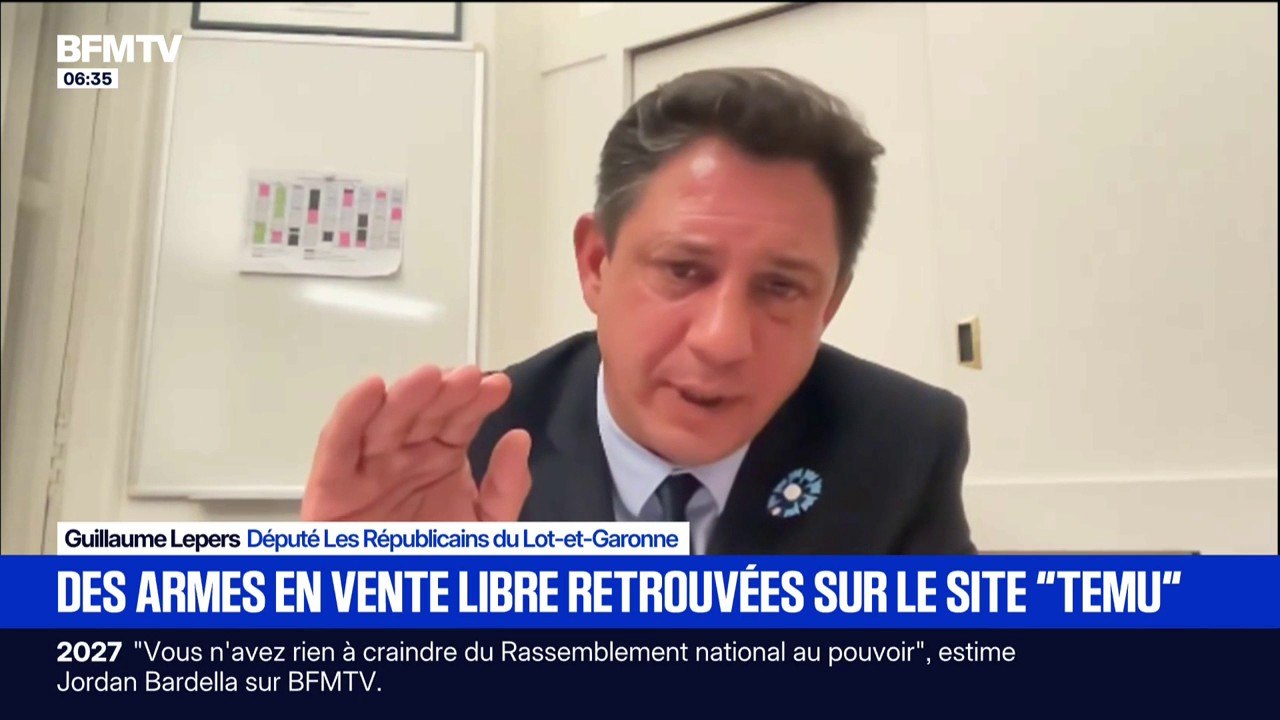Armes en vente libre sur Temu: Guillaume Lepers, député LR du Lot-et-Garonne, a saisi le parquet de Paris