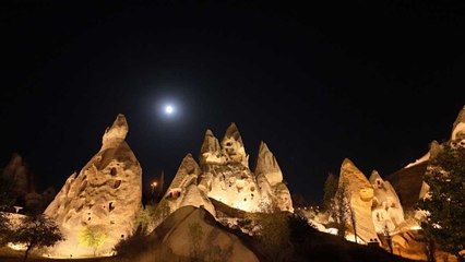 "Kunduz Süper Ay" Kapadokya'da  göz kamaştırdı