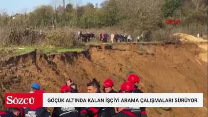 Ordu'da, taş ocağında göçük altında kalan işçiyi arama çalışmaları sürüyor