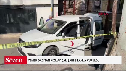 Yemek dağıtan Kızılay çalışanı silahla vuruldu