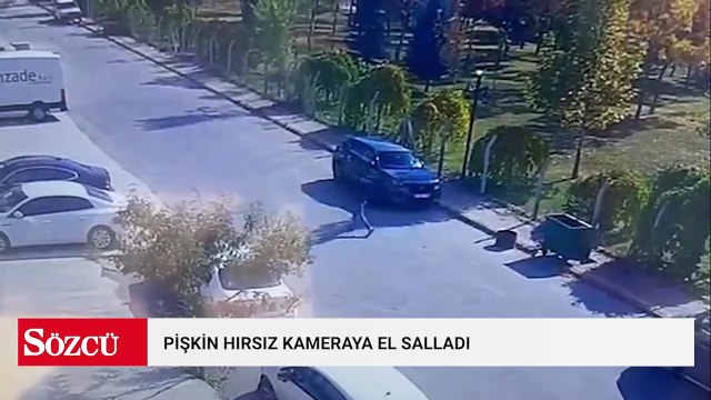 Pişkin hırsızın hareketi ‘pes’ dedirtti! Hırsızlık yaptı, kameraya el salladı