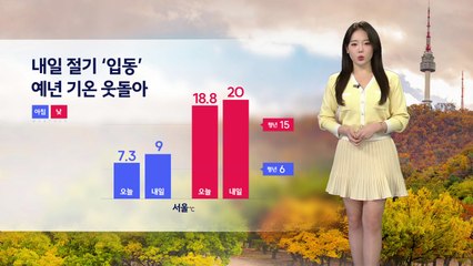 [날씨] 내일 절기 '입동'...예년 기온 웃돌아 / YTN