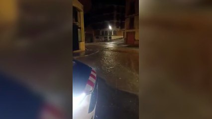 Lluvias torrenciales en Mora de Ebro (Tarragona)