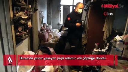 Yaşlı adamın evinde şaşkına çeviren manzara! 2 kamyon çöp çıkarıldı