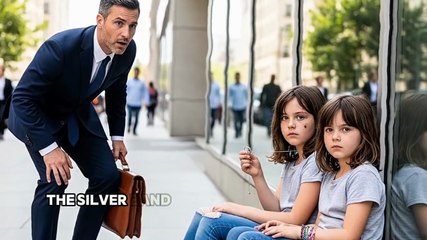 Millionaire sees homeless twin girls — then notices a ring, the same one he gave to his first love