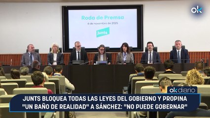 Junts bloquea todas las leyes del Gobierno y propina "un baño de realidad" a Sánchez: "No puede gobernar"