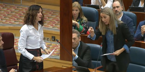 Ayuso tritura a la portavoz pelele de Sánchez por la voracidad corruptora del PSOE: "¡Delincan más despacio, por favor!"