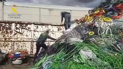 Cae una red criminal dedicada al robo de cobre por valor de 1,7 millones en instalaciones de Valladolid, Burgos, Soria, Badajoz, Cáceres, y Murcia