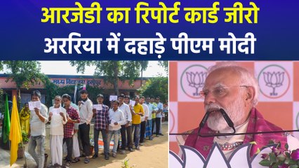 बिहार विधानसभा चुनाव के मतदान के बीच पीएम मोदी की अररिया में जनसभा  