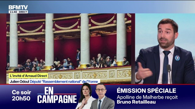 Jeunes filles voilées à l'Assemblée: Un spectacle déplorable , pour Julien Odoul (RN)