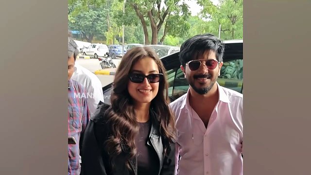 Dulquer Salman, Rana Daggubati & Bhagyashri Borse Reached Hyderabad For Kaantha Trailer Launch