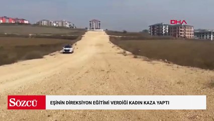 Direksiyon eğitiminde facia: Şarampole yuvarlandılar