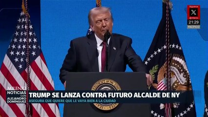 Trump reconoce derrota republicana y lanza críticas contra Zohran Mamdani tras su triunfo en NY