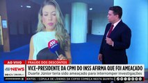 Vice-presidente da CPMI do INSS diz que foi ameaçado para interromper investigações