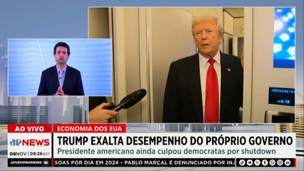Trump exalta economia em seu governo e culpa democratas por shutdown
