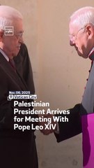 Palestinian President Arrives for Meeting With Pope Leo XIV