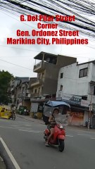 Del Pilar Street corner Gen. Ordenez Street in Marikina City, Philipines
