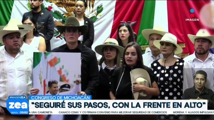 Grecia Quiroz rinde protesta como alcaldesa de Uruapan, Michoacán